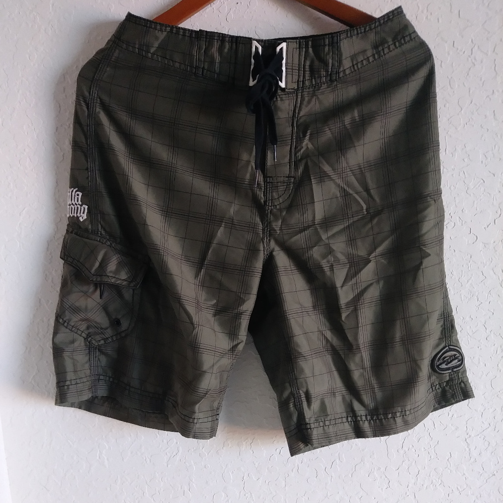 Billabong Plaid Board Shorts Size 30